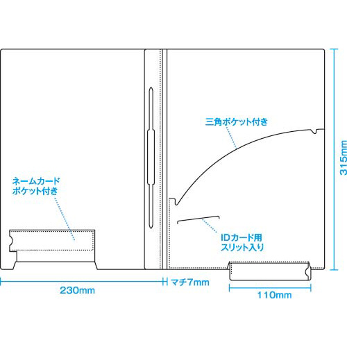 カルテフォルダーPP 200枚入 透明なフォルダーがパッケージに入った状態