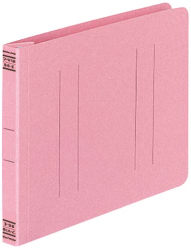 フラットファイルＶ樹脂とじ具　Ｂ６横　桃　１０冊画像
