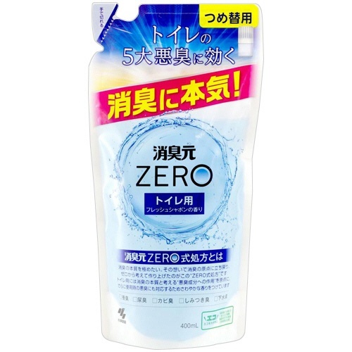 消臭元ZERO トイレ用 フレッシュシャボンの香り つめ替用 400mL 1個画像