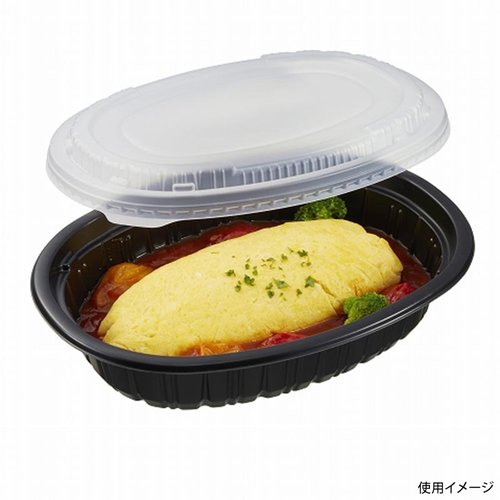 耐寒CTフロズM22-17 蓋(PP) [ケース販売] 透明の蓋が上に置かれ、内側の寸法が見える状態