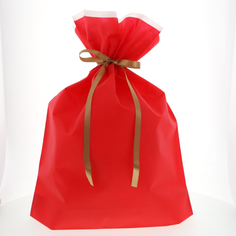 ＦＫ３０７１　不織布巾着袋　レッドＬＬ　１０枚入画像