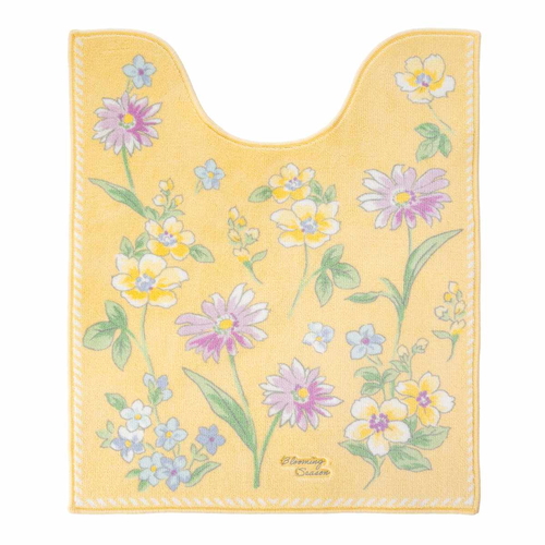 ブルーミングシーズン ロングトイレマット 約75x63cm YE イエロー画像