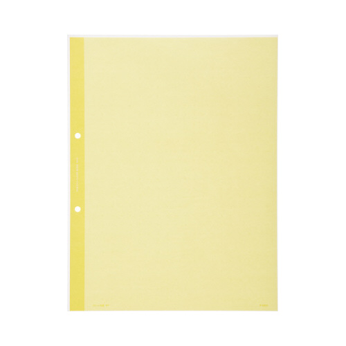 クリヤーブック替紙　Ａ４縦　２穴　黄　１０枚画像