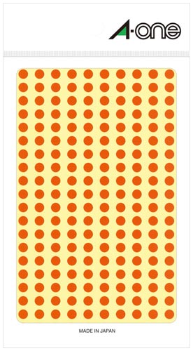 カラーラベル　丸型　５ｍｍ径　橙画像