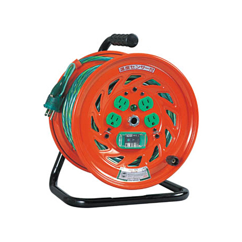 ｺｰﾄﾞﾘｰﾙ 単相100V 30mｺﾝｾﾝﾄ穴4個ﾌﾞﾚｰｶｰ･ｱｰｽﾁｪｯｸﾗﾝﾌﾟ付 1台画像