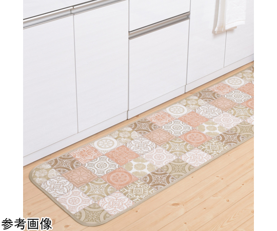 拭けるマットシリーズ　アンティグロ　キッチンマット　ベージュ　450×1800mm画像