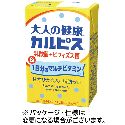 ｢大人の健康･ｶﾙﾋﾟｽ｣乳酸菌+ﾋﾞﾌｨｽﾞｽ菌&1日分のﾏﾙﾁﾋﾞﾀﾐﾝ 125ml 1ｹｰｽ(24本)画像