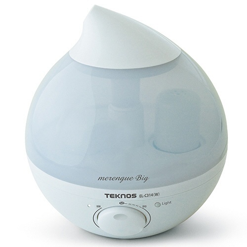 TEKNOS　LED　滴型超音波加湿器　メレンゲBig　3.6L　ホワイト　1台画像