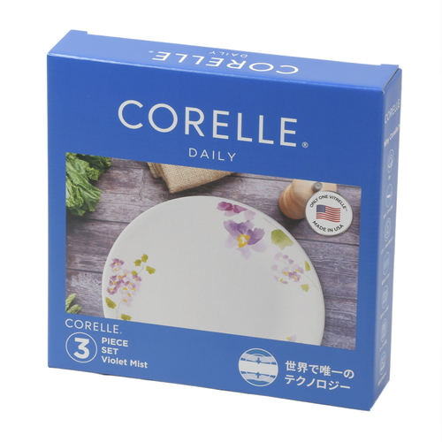 食器 3点セット CORELLE コレール バイオレットミスト 強化ガラス画像