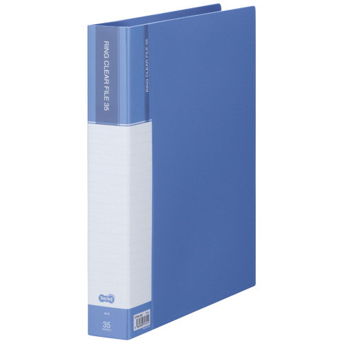 PPｸﾘﾔｰﾌｧｲﾙ(差替式) A4ﾀﾃ 30穴 35ﾎﾟｹｯﾄ付属 背幅48mm ﾌﾞﾙｰ 1冊画像