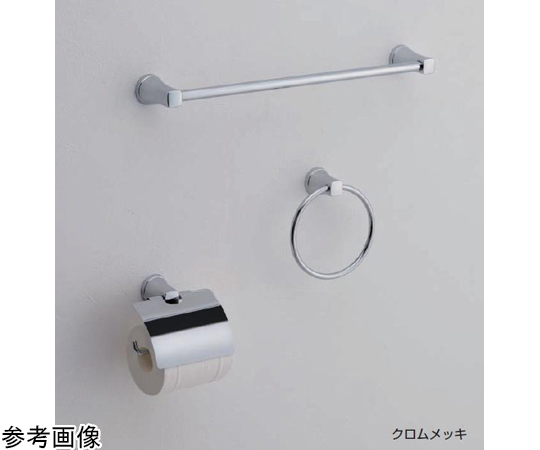 ペーパーホルダー　クロムメッキ クロムメッキ仕上げのスタイリッシュなホルダーが斜めから見える状態