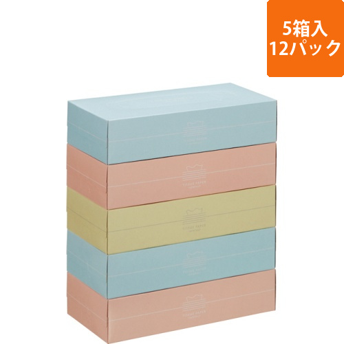ティッシュペーパー　Pastel　150組/箱　1セット(60箱:5箱×12パック)画像