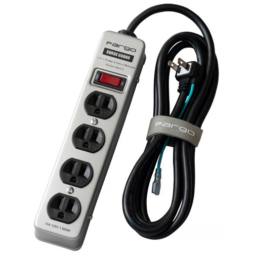ｽﾁｰﾙﾀｯﾌﾟ ｽﾘﾑﾀｲﾌﾟ AC4個口 ｼﾙﾊﾞｰ 2m 1個画像