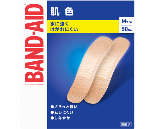 バンドエイド® 救急絆創膏 肌色 Mサイズ 1個(50枚入)画像