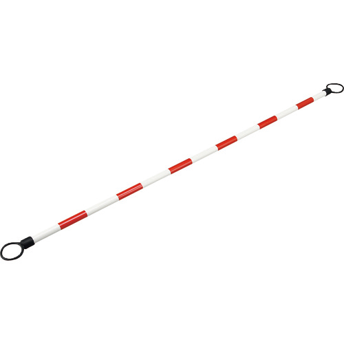 ﾄﾗ柄ｺｰﾝﾊﾞｰ 白/赤 ｺｰﾝﾊﾞｰF(大) 34mmφ×2m 反射ﾀｲﾌﾟ ABS樹脂製 1本画像