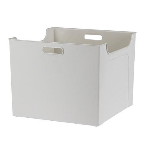 収納ケース 幅32.9×奥行32.9×高さ26.3cm ナチュラ ソートボックス L ホワイト画像