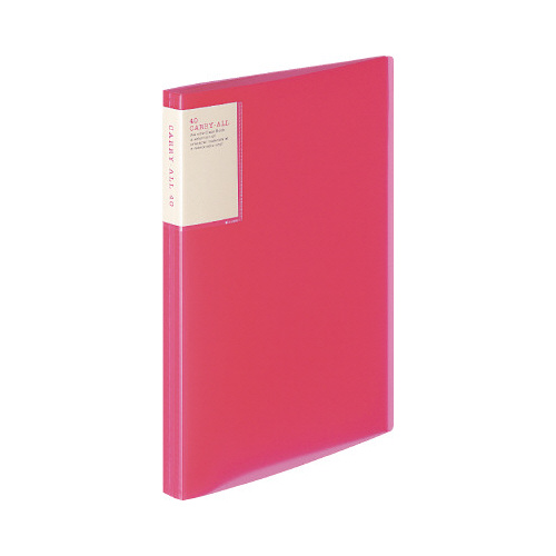 クリヤブックキャリーオール固定Ａ４縦４０Ｐ桃Ｘ３