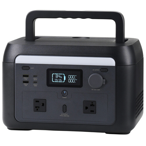 ﾎﾟｰﾀﾌﾞﾙ電源 500P 512Wh AC出力600W ﾌﾞﾗｯｸ 1台画像