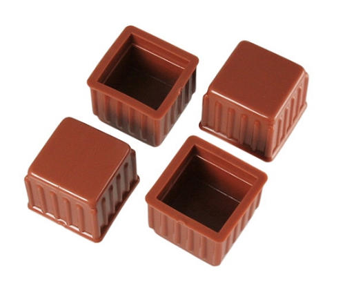 脚キャップ 30mm角×24mm 茶 1パック（4個入）画像