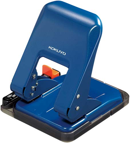 ２穴パンチ　ラクアケ　３７枚穿孔　ブルー３個画像