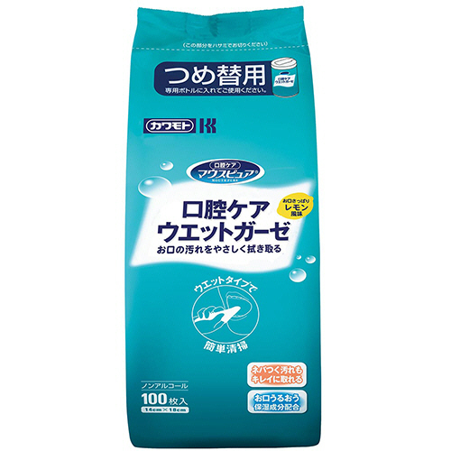 ﾏｳｽﾋﾟｭｱ 口腔ｹｱｳｴｯﾄｶﾞｰｾﾞ 詰替 1ﾊﾟｯｸ(100枚)画像