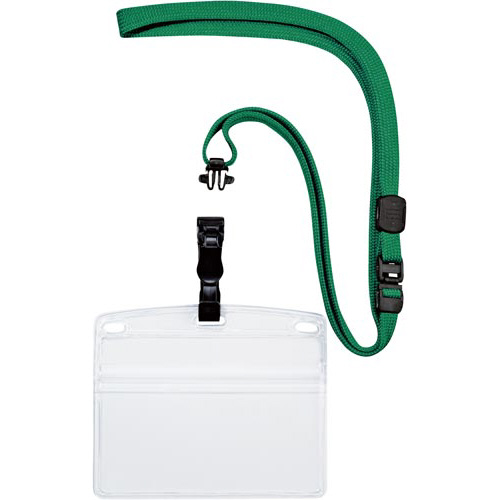 脱着式ループクリップ名札　特大サイズ緑１０個入画像