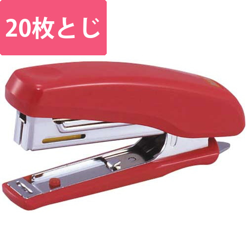 コンパクトホッチキス20枚とじ　ピンク画像