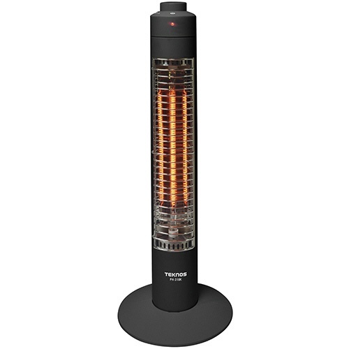 TEKNOS　スリムハロゲンヒーター　300W　1灯　ブラック　1台画像
