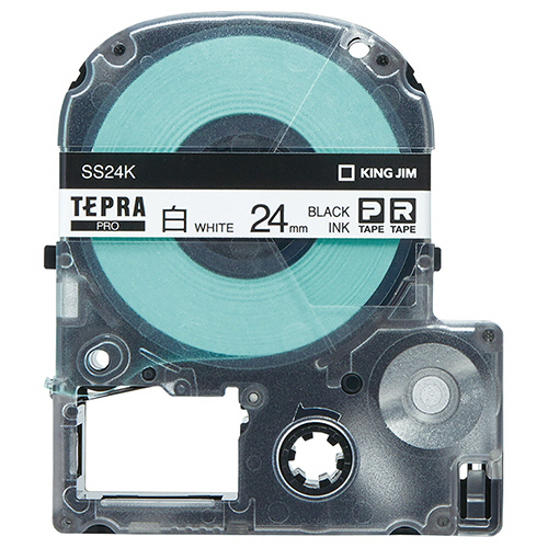 テプラ　PRO　テープカートリッジ　24mm　白/黒文字　1パック(5個)