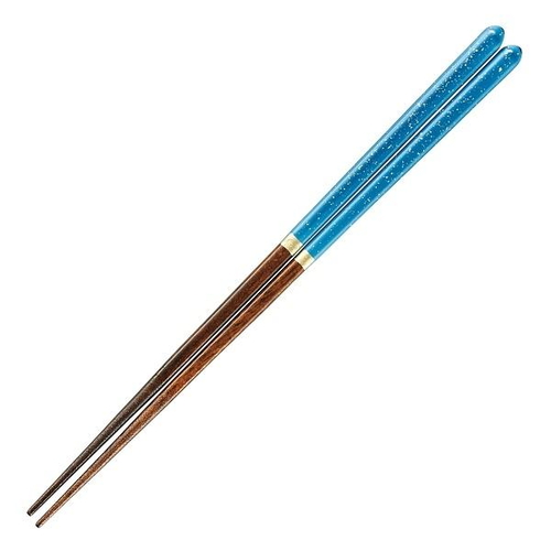 箸 23cm 誕生石 木製 天然木 ウレタン塗装 9月サファイア画像