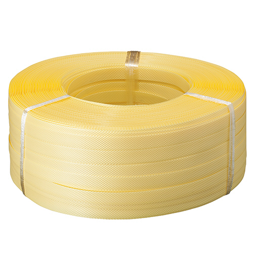 PPﾊﾞﾝﾄﾞ 手締め用 15mm×500m 黄 1巻画像