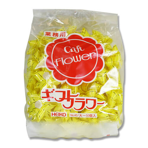 ギフトフラワー 業務用 １８ｍｍ キイロ ５０個画像