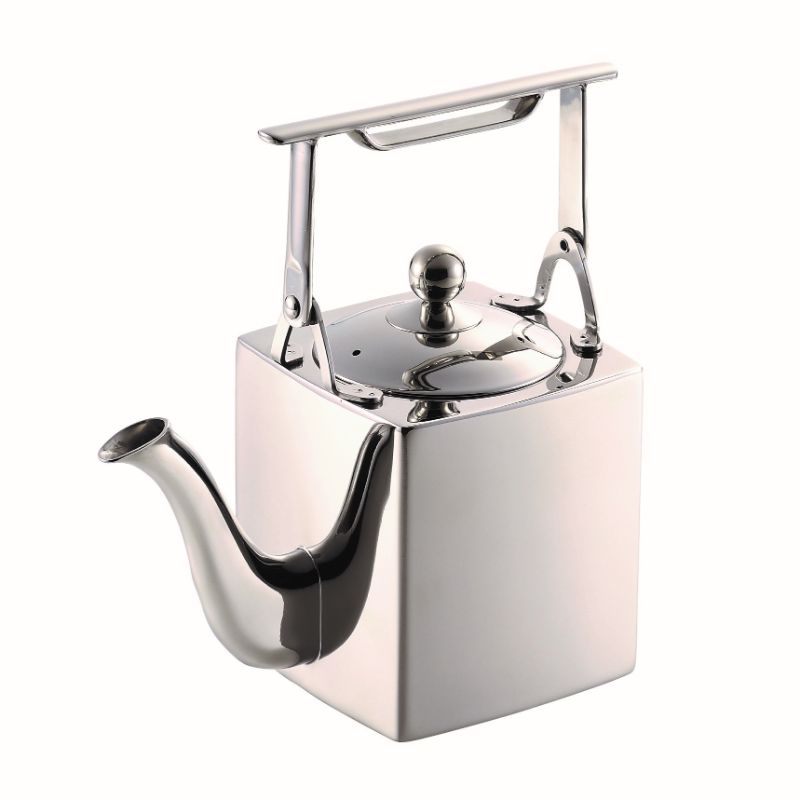 調理器具　燕舞　18-8角型シノアポット　茶漉網・氷用中子付　青芳画像