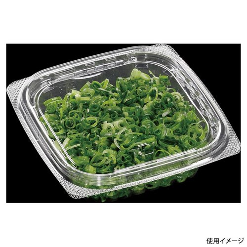 軽食容器 AP-NK12-12(36) 本体 エコ エフピコ 透明な軽食容器が積み重ねられ、内部が見える状態