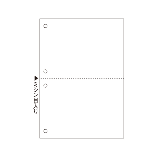 ﾏﾙﾁﾌﾟﾘﾝﾀ帳票 A5 白紙 2面 4穴 1箱(1200枚)画像