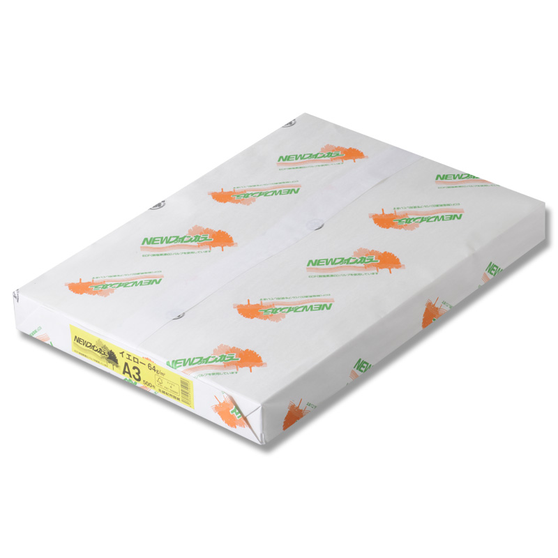 コピー用紙 NEWファインカラー(国産) A3 イエロー 500枚入画像