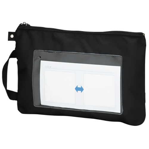 ﾒｰﾙﾊﾞｯｸﾞ A4短辺取手付 ﾌﾞﾗｯｸ 1個画像