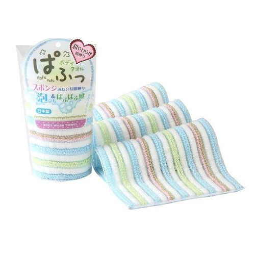 パフッボディタオル B ブルー