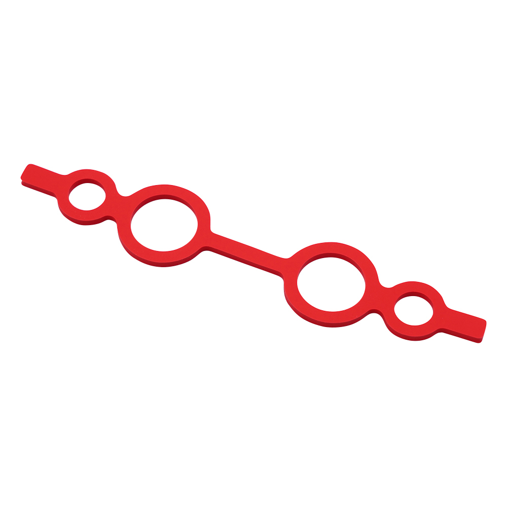 シリコンカラーバンド（メガネバンド） 大 φ8×φ15 レッド 1袋（10個入）画像