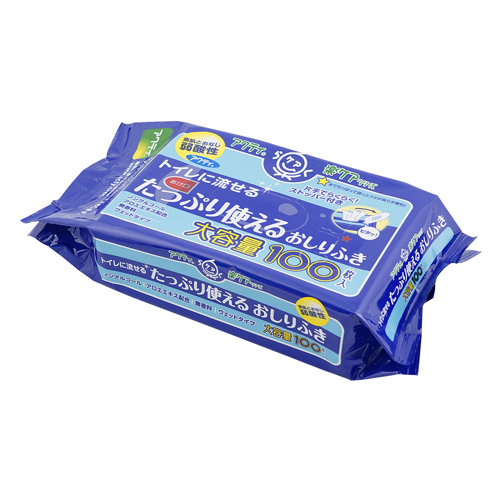 アクティ たっぷり使えるおしりふき （150×200mm） 1袋（100枚入）画像