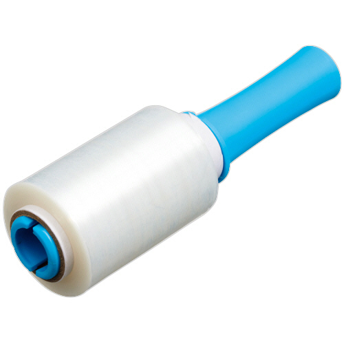 ﾐﾆｽﾄﾚｯﾁﾌｨﾙﾑ ﾊﾝﾃﾞｨ付 青 0.012mm×100mm×200m 1ｾｯﾄ(10巻)画像