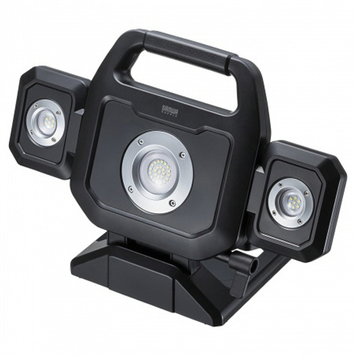 高輝度LED投光器(充電式) 3000ﾙｰﾒﾝ ﾌﾞﾗｯｸ 1台