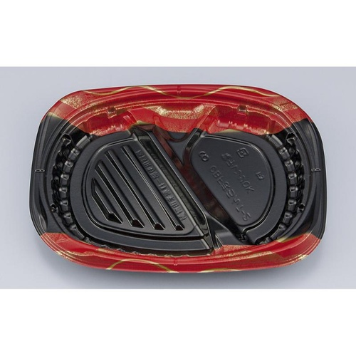 シーピー化成 弁当容器 CBFまろん7-2 光重赤 本体画像