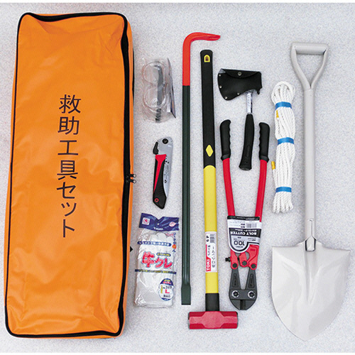 背負式救出･救助資機材ｾｯﾄ ﾚｽｷｭｰﾊﾞｯｸﾞ(ﾘｭｯｸﾀｲﾌﾟ) ｵﾚﾝｼﾞ 1ｾｯﾄ