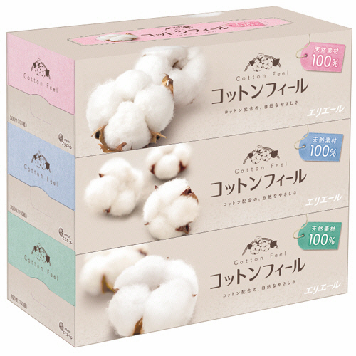 ｴﾘｴｰﾙ ｺｯﾄﾝﾌｨｰﾙﾃｨｼｭｰ 150組/箱 1ﾊﾟｯｸ(3箱)画像