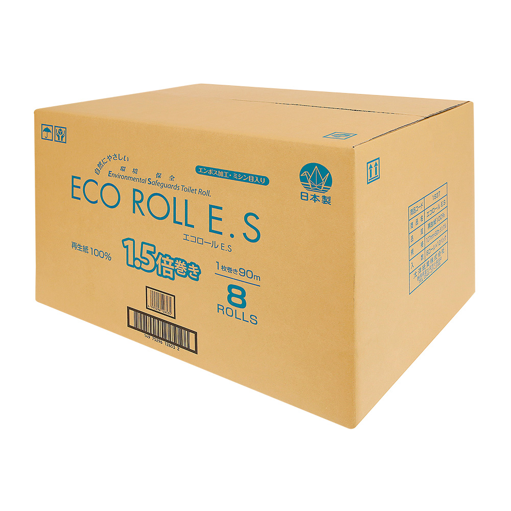 トイレットペーパー　ECO　ROLL　E.S　8ロール×12パック入画像