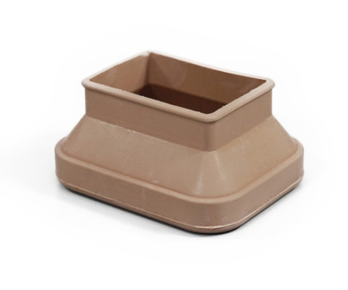 フリーサイズゴム脚キャップ(バラ) 長角 ベージュ 35×50～52×65mm用画像