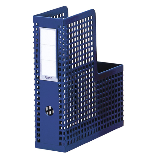 ｼｽﾎﾞｯｸｽ ﾀﾃ型 A4 背幅85mm 青 1個画像