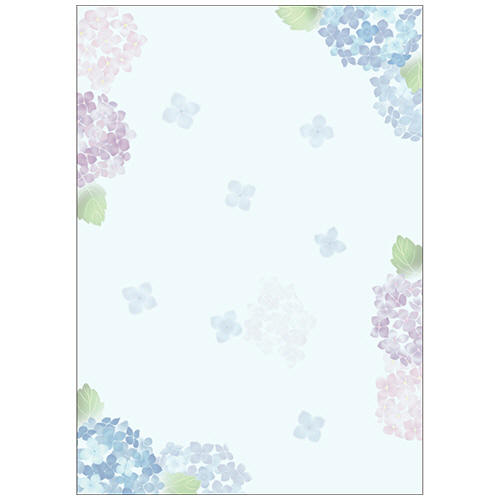 OA対応和柄用紙 和ごころ A4判 紫陽花 1ｾｯﾄ(50枚:10枚×5冊)