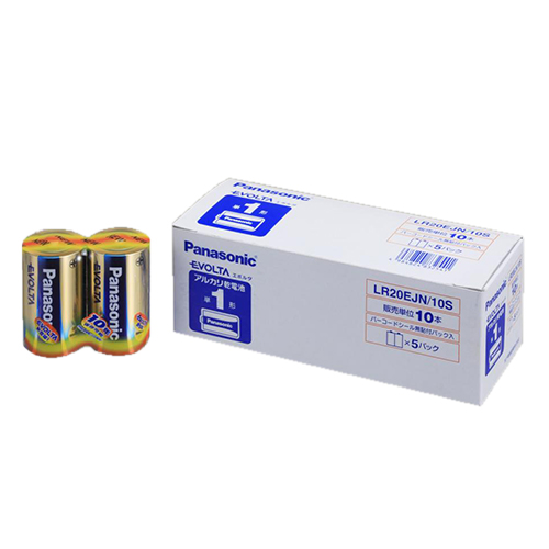 ｱﾙｶﾘ乾電池 ｴﾎﾞﾙﾀ 単1形 1箱(10本)画像